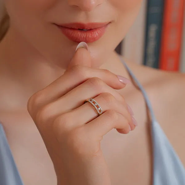 Vintage Halo Diamond Statement Ring