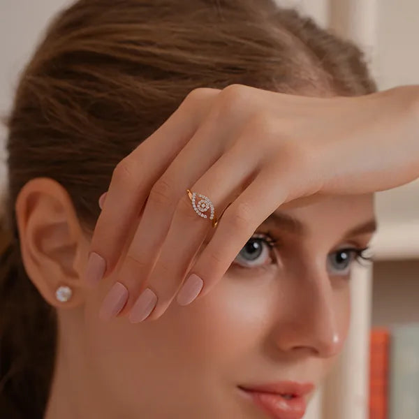 Celestial Evil Eye Diamond Ring
