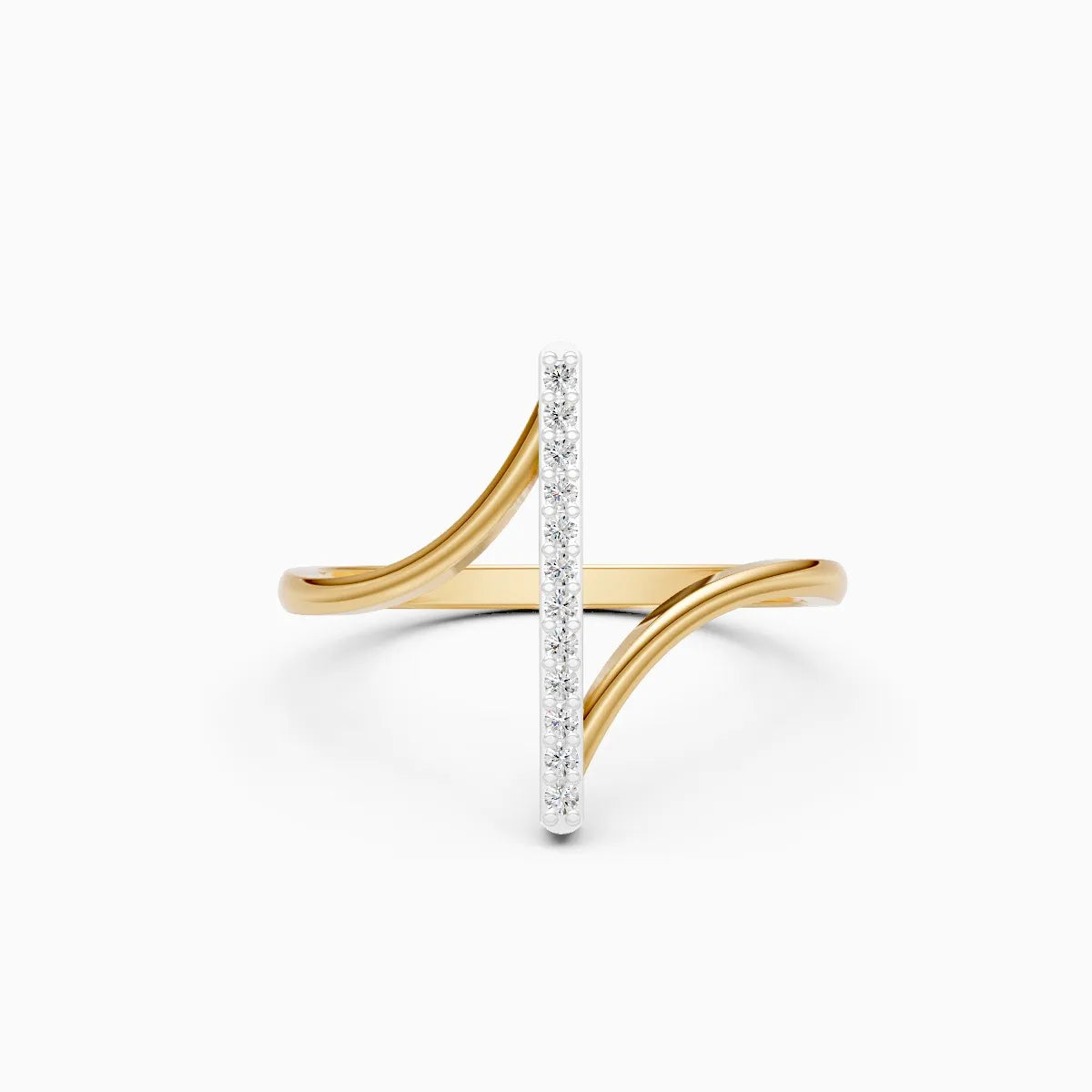 Stylish Open-Style Diamond Band