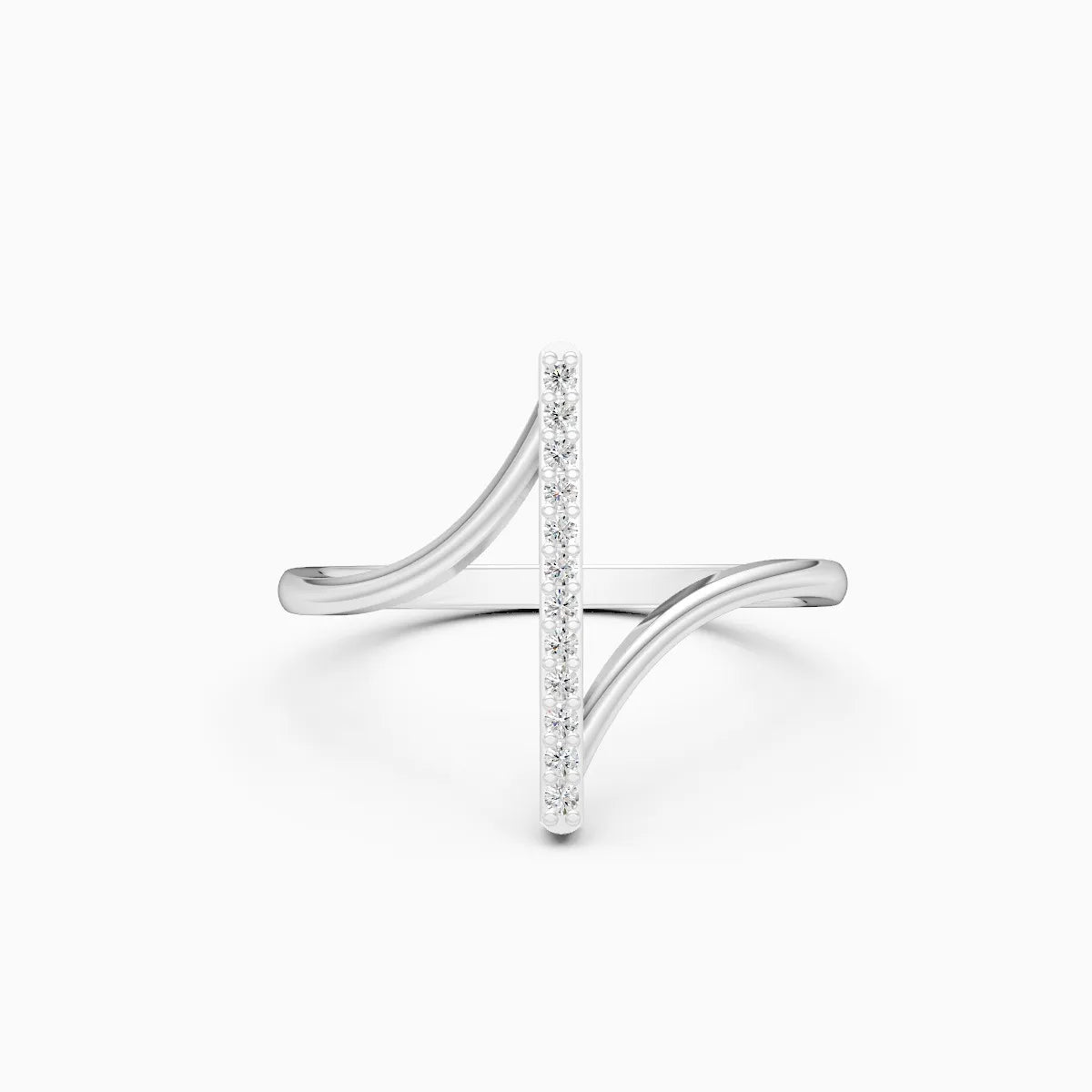 Stylish Open-Style Diamond Band