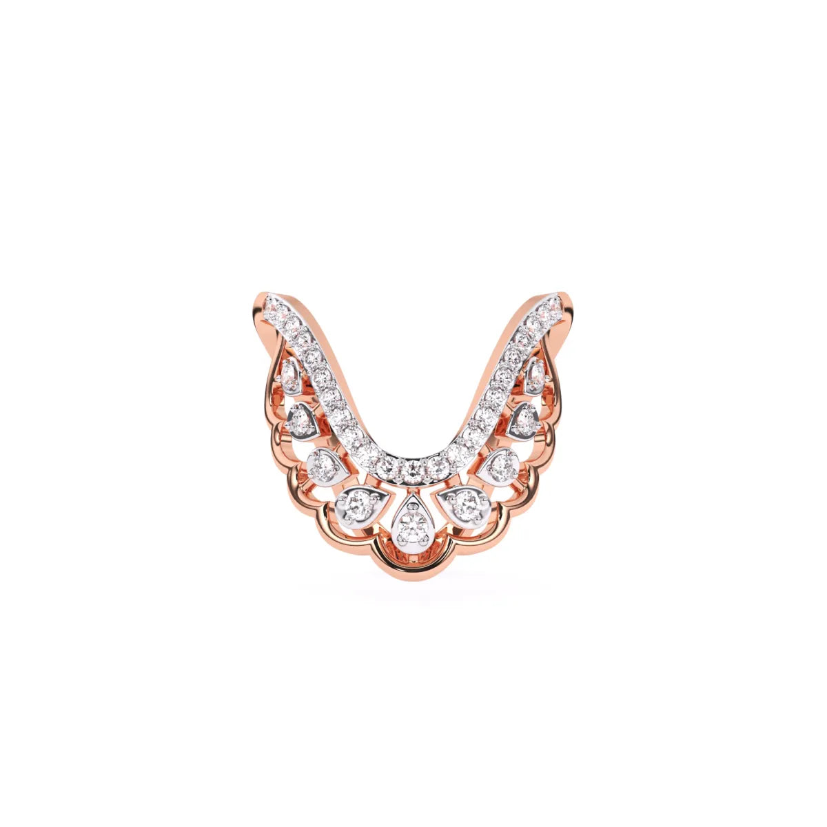 Crown Lab Grown Diamond Vanki Ring Set in 14K Rose Gold
