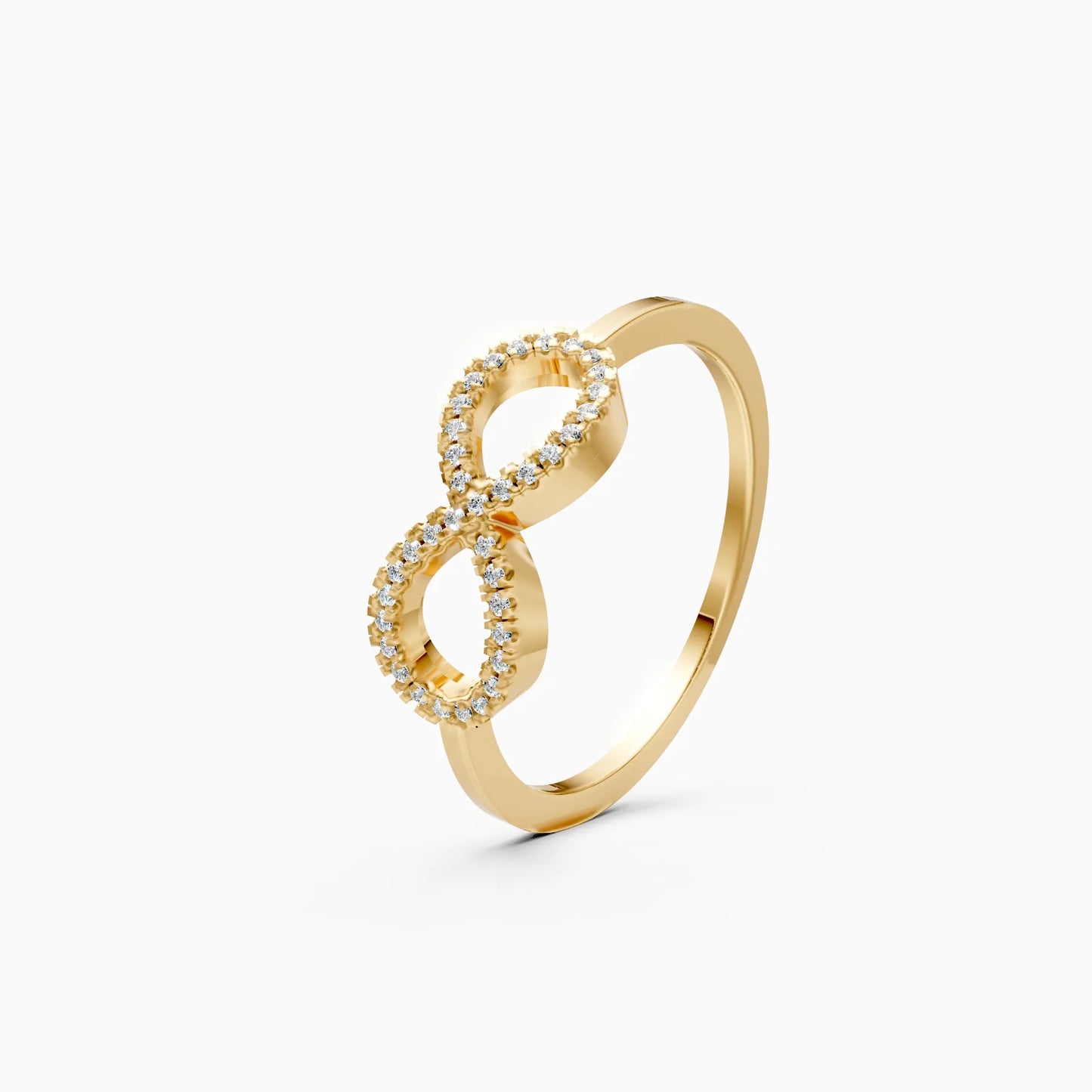 Full-Outline Micro-Pavé Infinity Symbol Ring