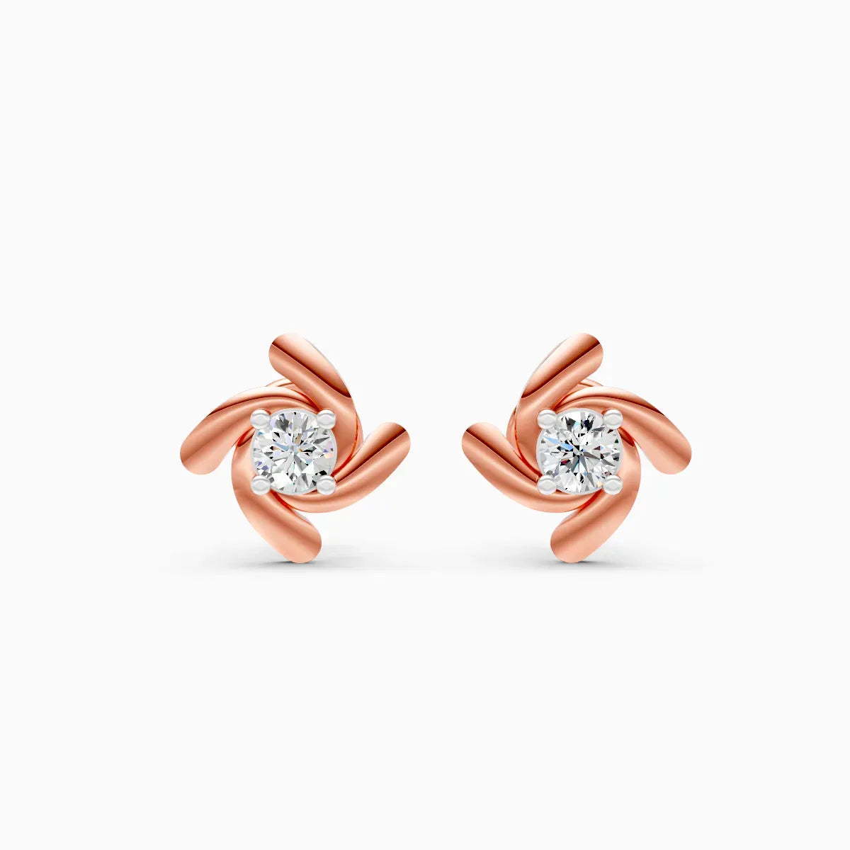 Round Rose Swirl Studs