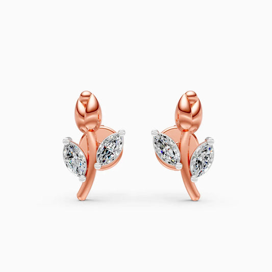 Rosebud Diamond Studs