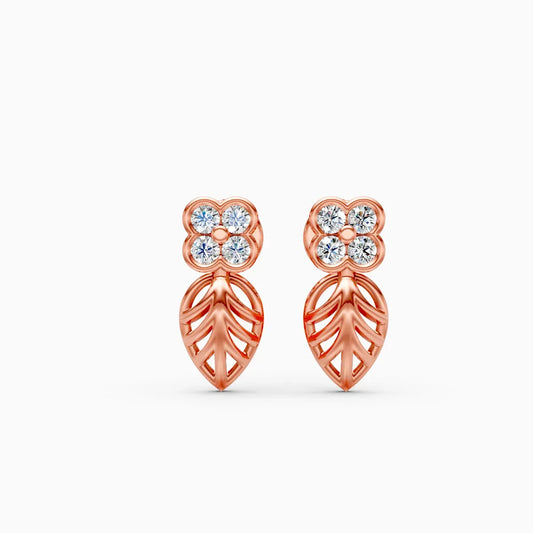 Floral Leaf Drop Studs