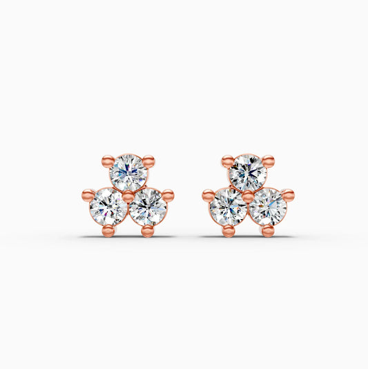 Scalloped Bloom Diamond Studs