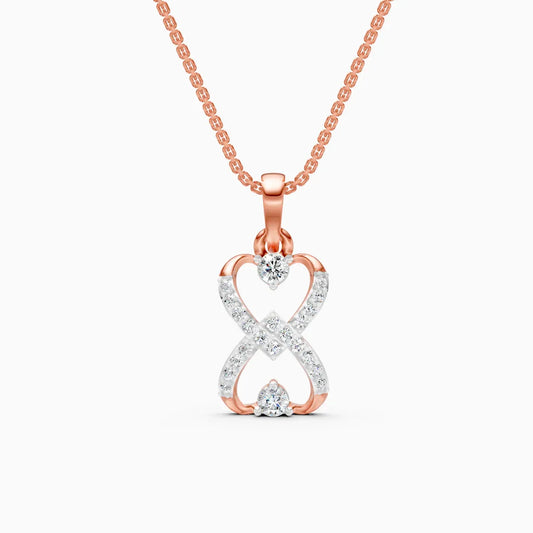 Infinity Heart Diamond Pendant