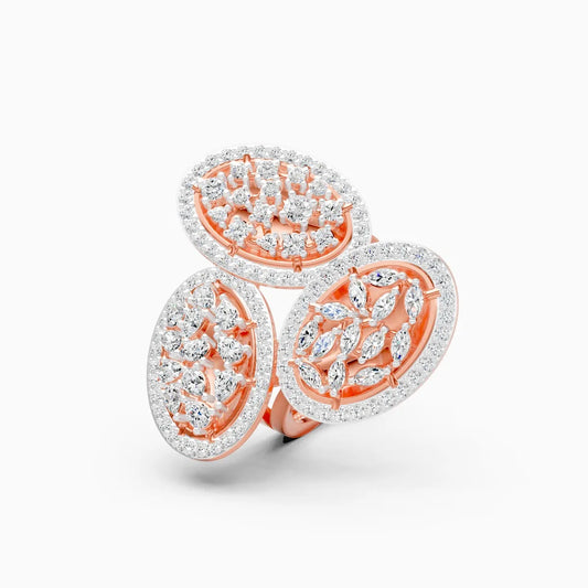 Oval Style Art Deco Cocktail Ring