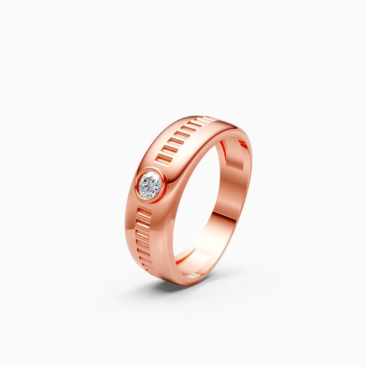 Latest Bezel Round Diamond Ring For Men