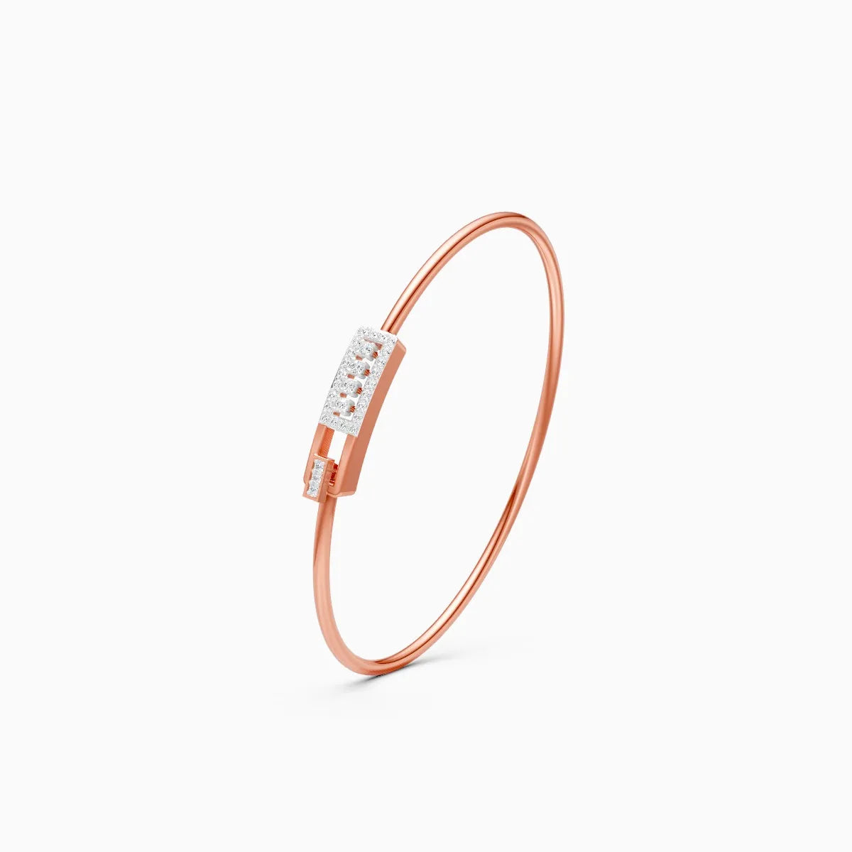 Elegant Rectangular motif Diamond Kada