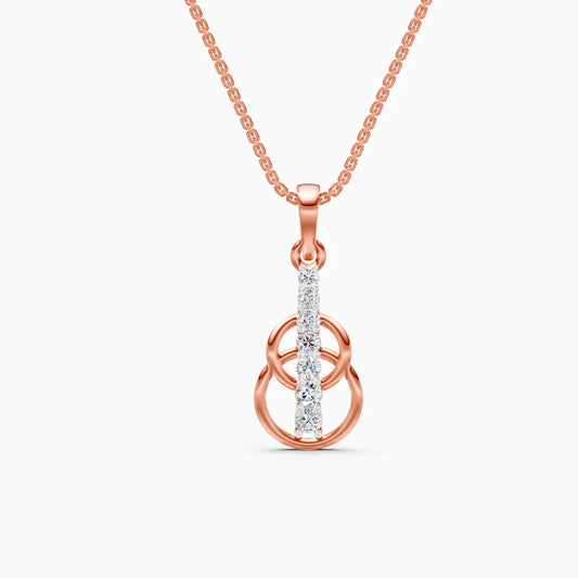 Interlinked Circle Diamond Pendant
