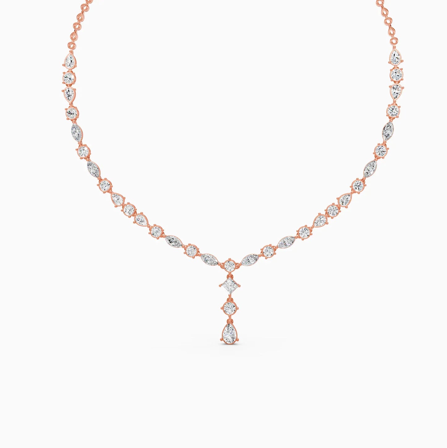Single Line Multi Stone Lab Diamond Necklace