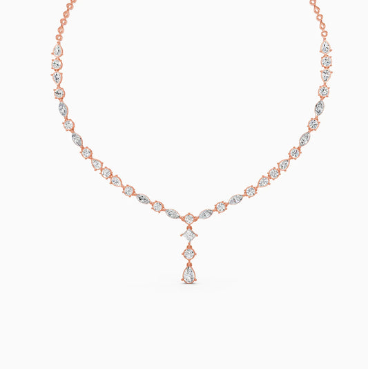 Single Line Multi Stone Lab Diamond Necklace
