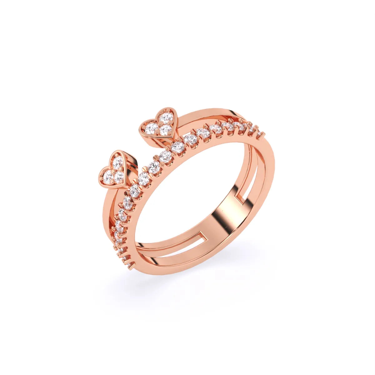 Round Heart Lab Grown Diamond Engagement Ring