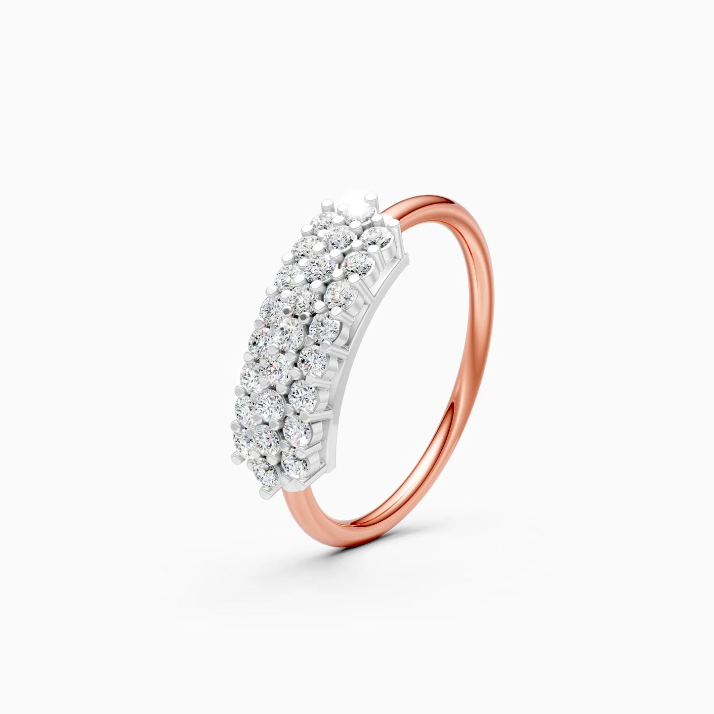 Delicate Double Row Lab Grown Diamond Ring