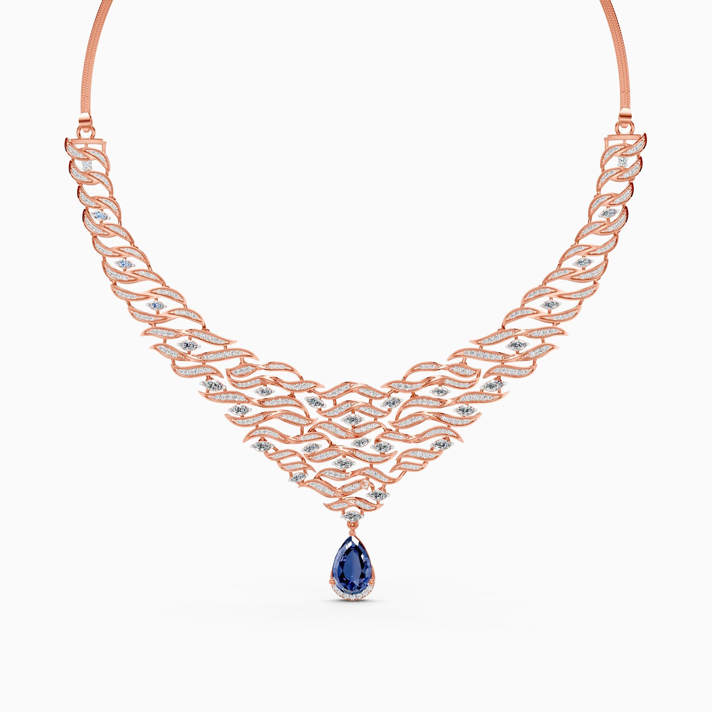Ocean Embrace Lab Grown Diamond Necklace