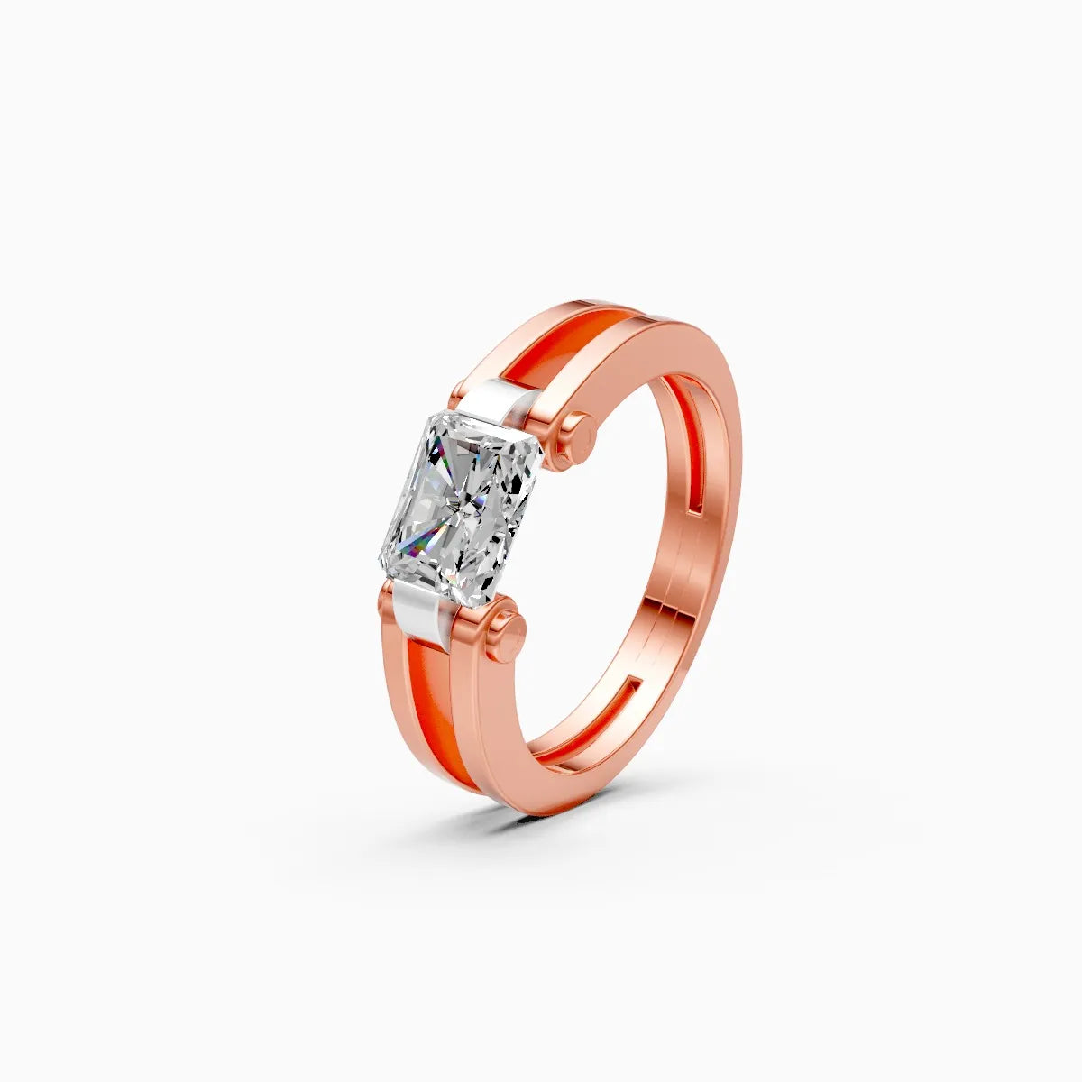Radiant Solitaire Diamond Ring Modern Elegance