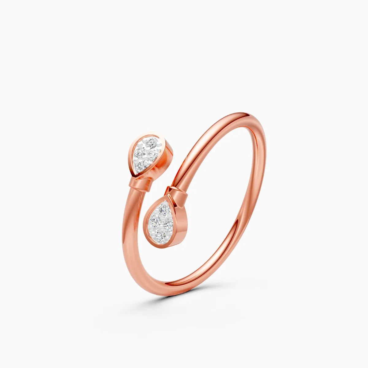Twin Dewdrop Diamond Ring