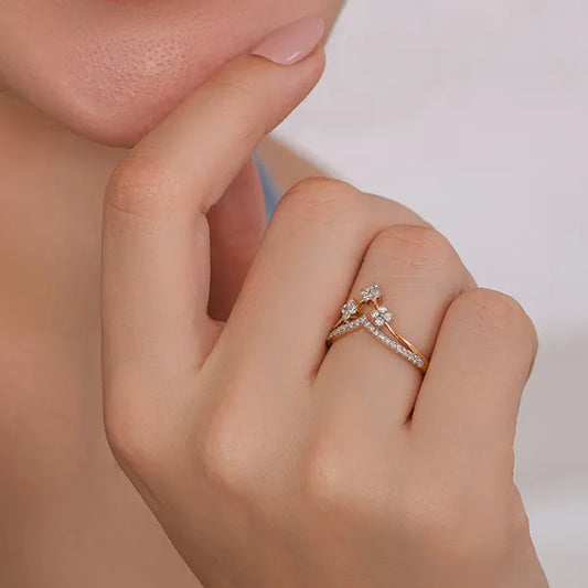 Tiara Lab Grown Diamond Crown Statement Ring