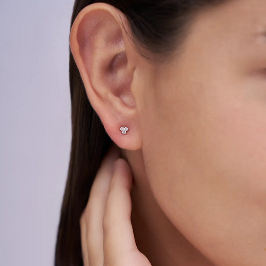Scalloped Bloom Diamond Studs