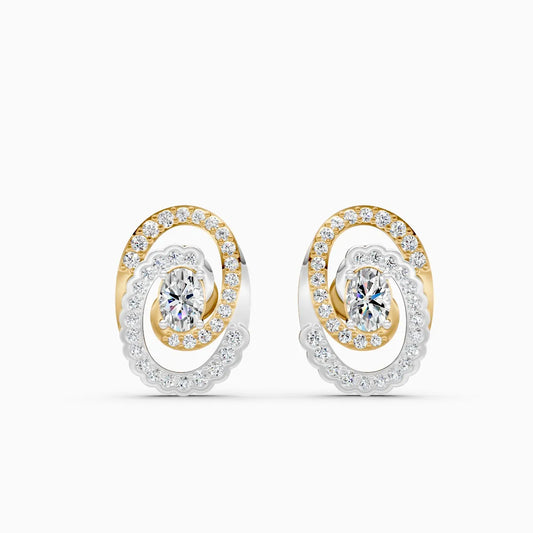 HaloTwirl Lab-Grown Diamond Earrings
