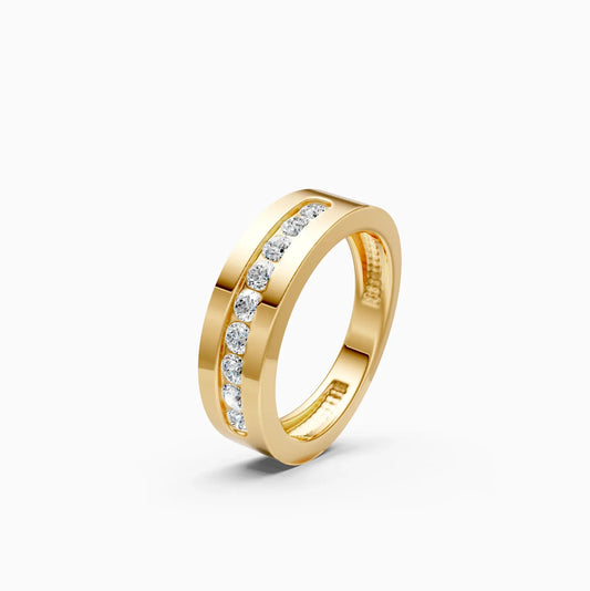 Round Channel Settings Lab Diamond Band