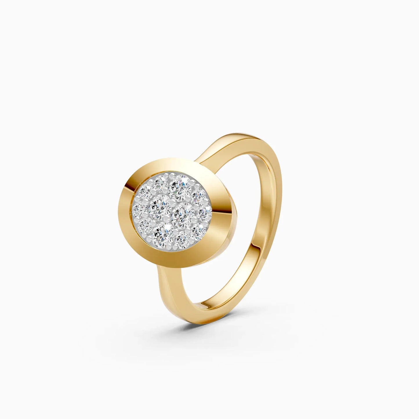 Imperia Oval Shaped Bezel Set Diamond Ring