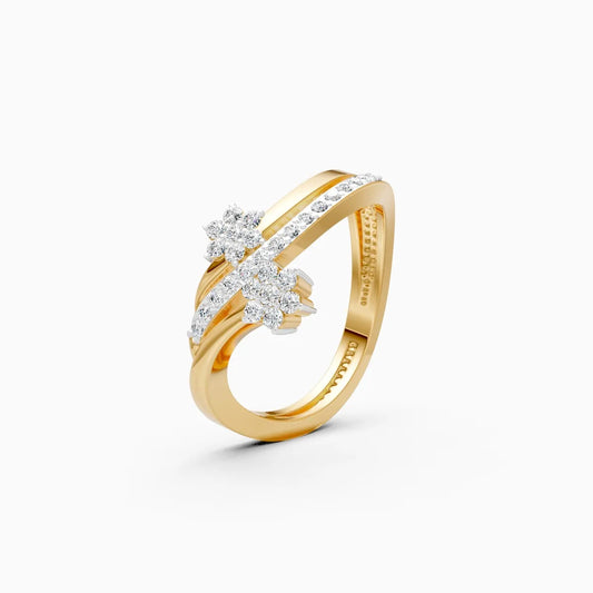 Daisy Duo Twist Diamond Ring