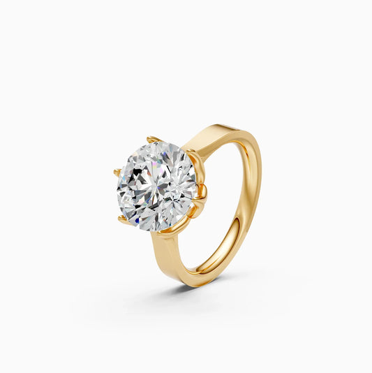 Six Prongs Solitaire Diamond Ring