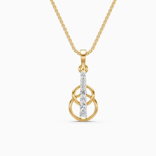 Interlinked Circle Diamond Pendant