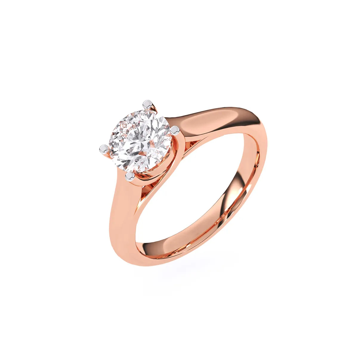 Round Solitaire Lab Grown Diamond Ring