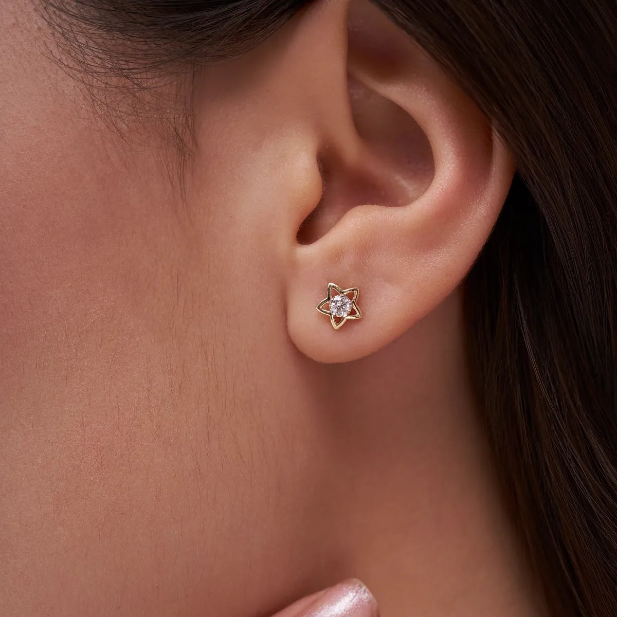 Star Motif Diamond Studs