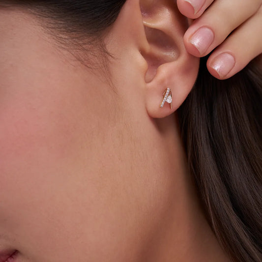 Pear Drop Geometric Studs
