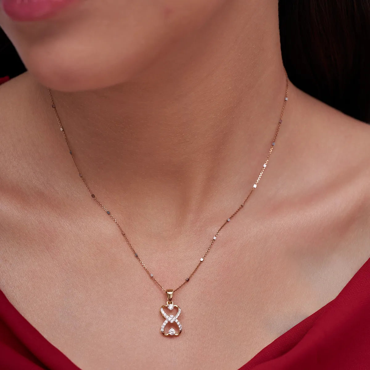 Infinity Heart Diamond Pendant