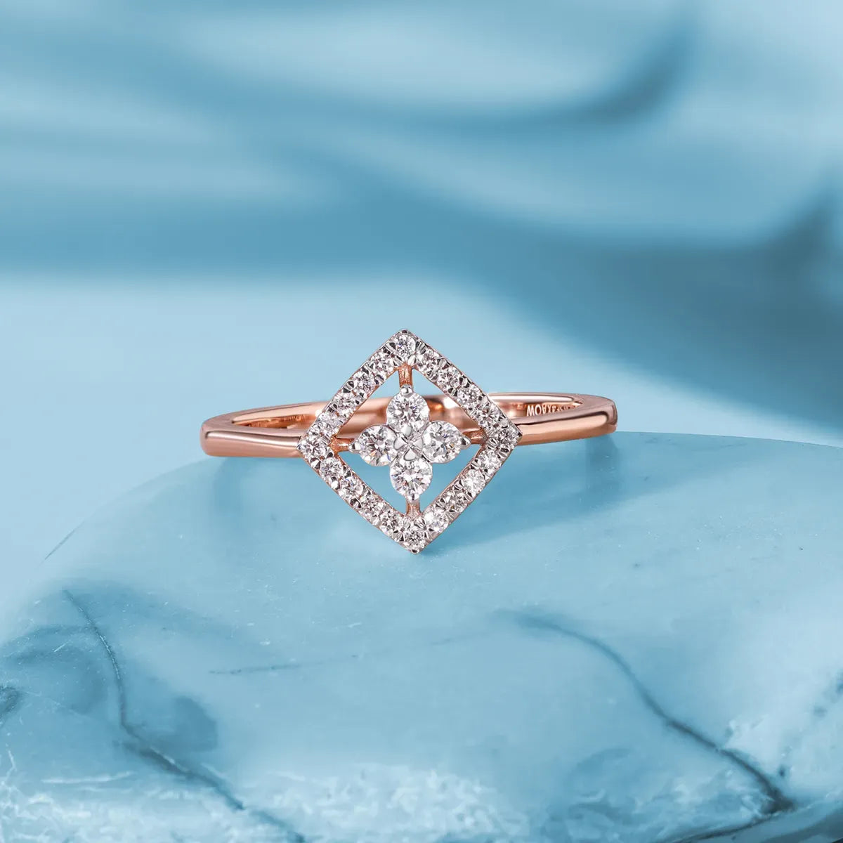 Dainty Square Lab Grown Diamond Ring