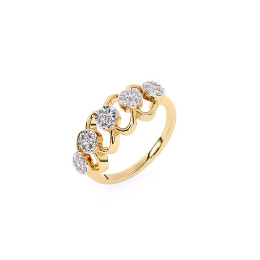 Round lab Grown Diamond link Chain Fashion Band