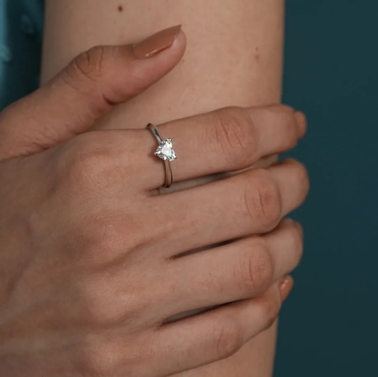 Forever Heart Diamond Solitaire Ring