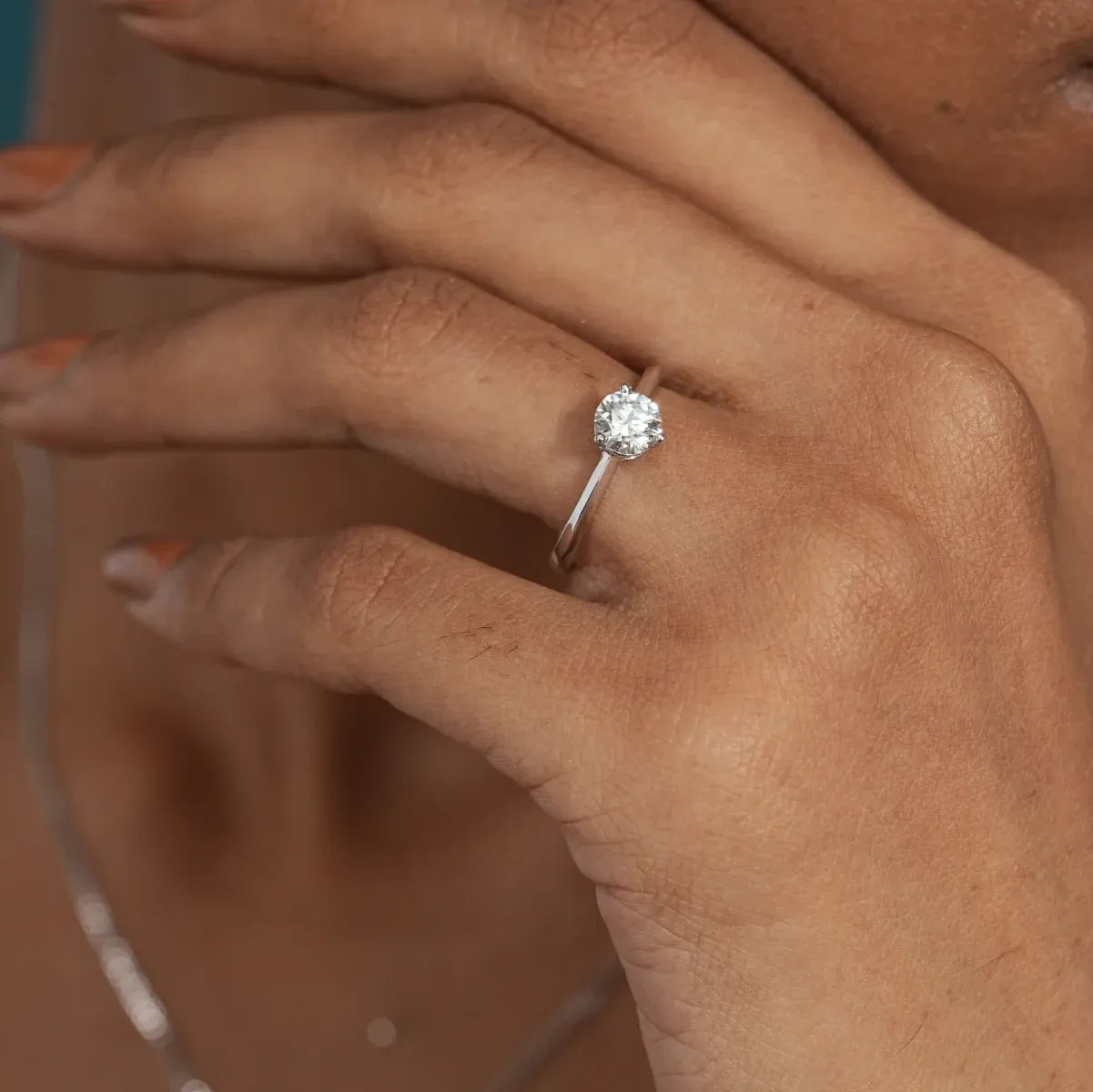 Round Solitaire Diamond Finger Ring