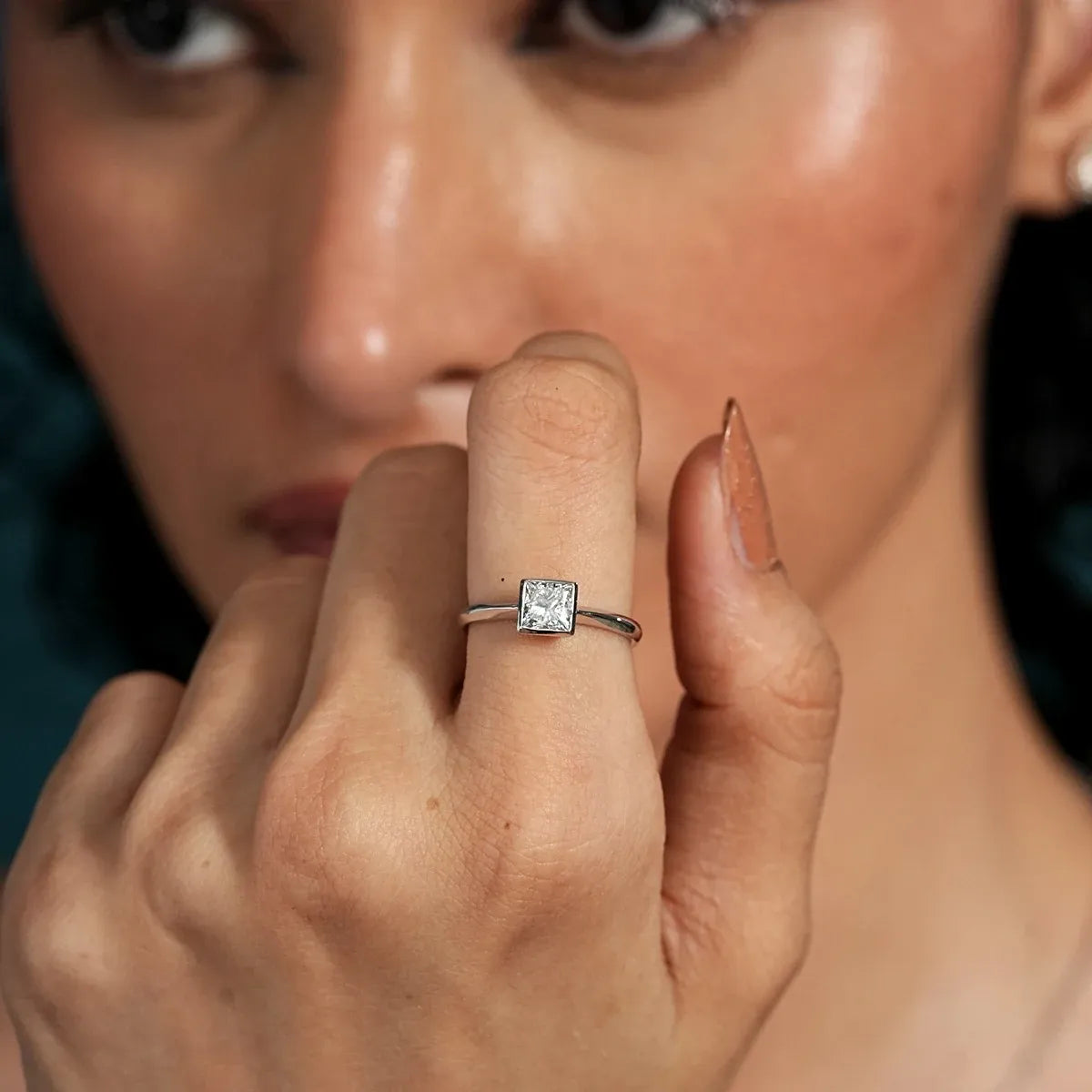 Princess Solitaire Diamond Engagement Ring