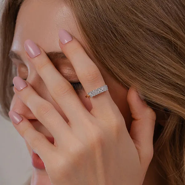 Two Row Lab Grown Diamond Anniversary Ring