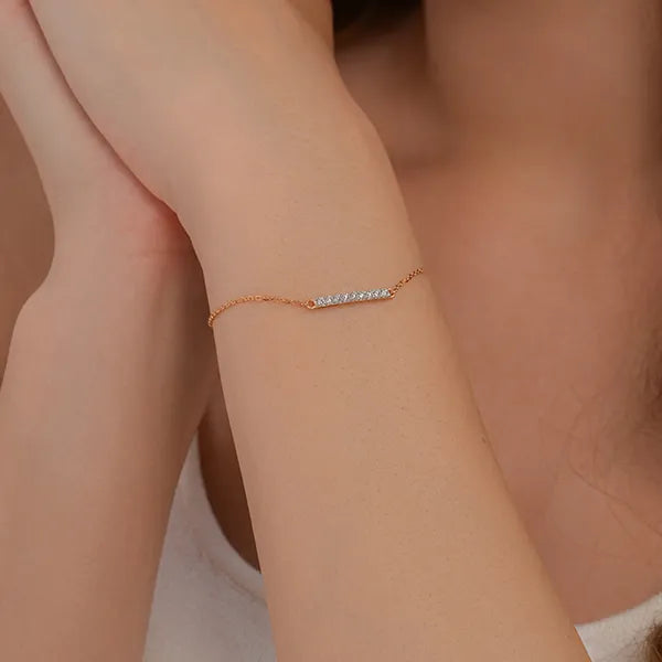 Delicate Bar Lab Grown Diamond Bracelet
