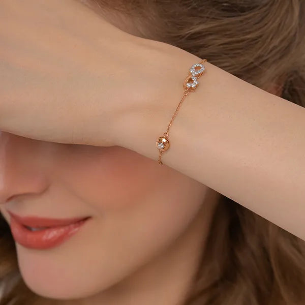 Modern Infinity Style Lab Grown Diamond Bracelet