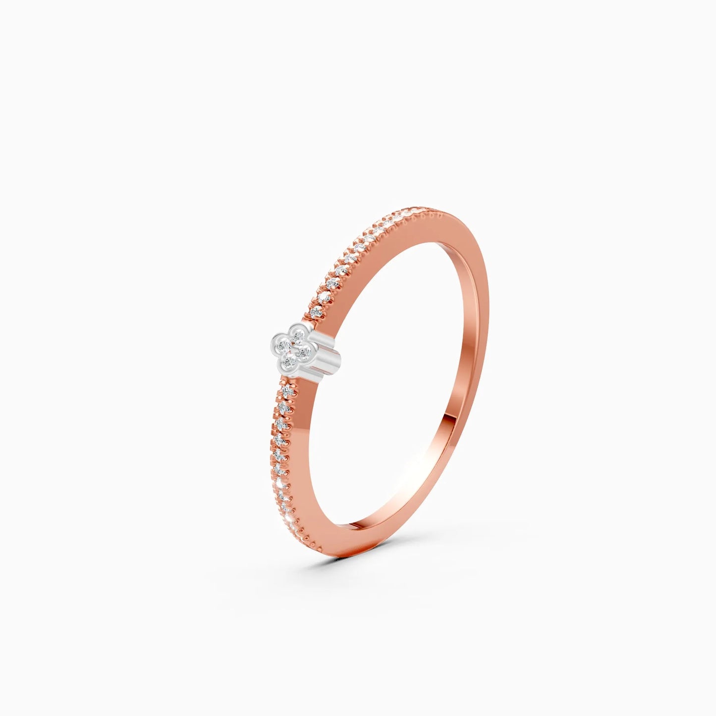 Gorgeous Two Tone Lab Grown Ring