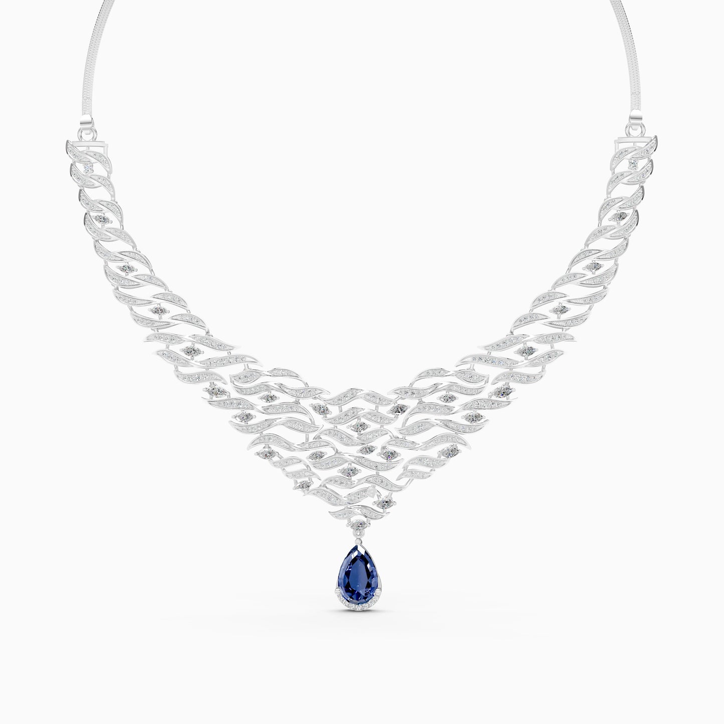 Ocean Embrace Lab Grown Diamond Necklace