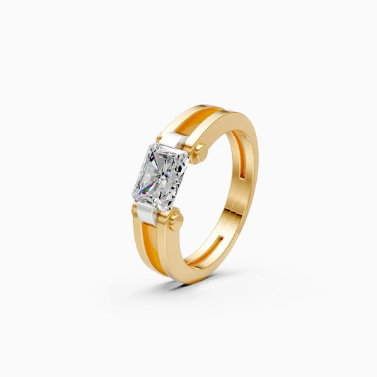 Radiant Solitaire Diamond Ring Modern Elegance