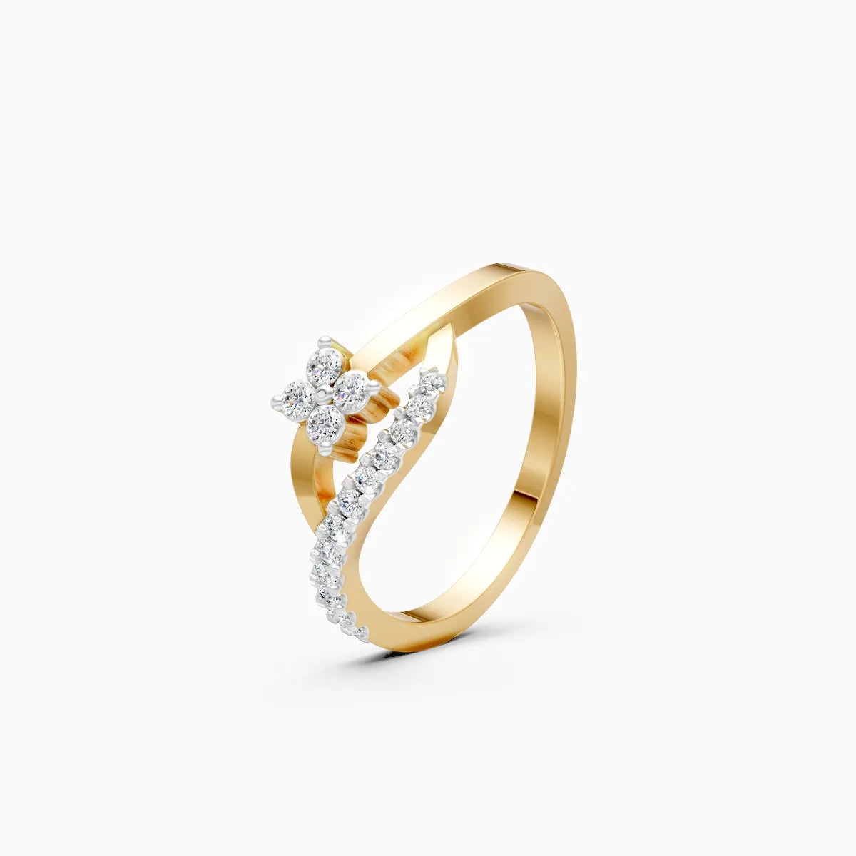 Elegant Modern Spark Lab Diamond Ring