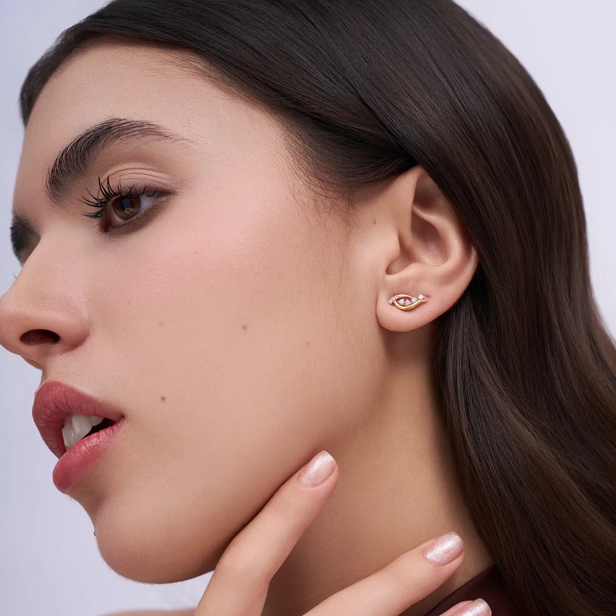 Wave Cluster Stud Earrings