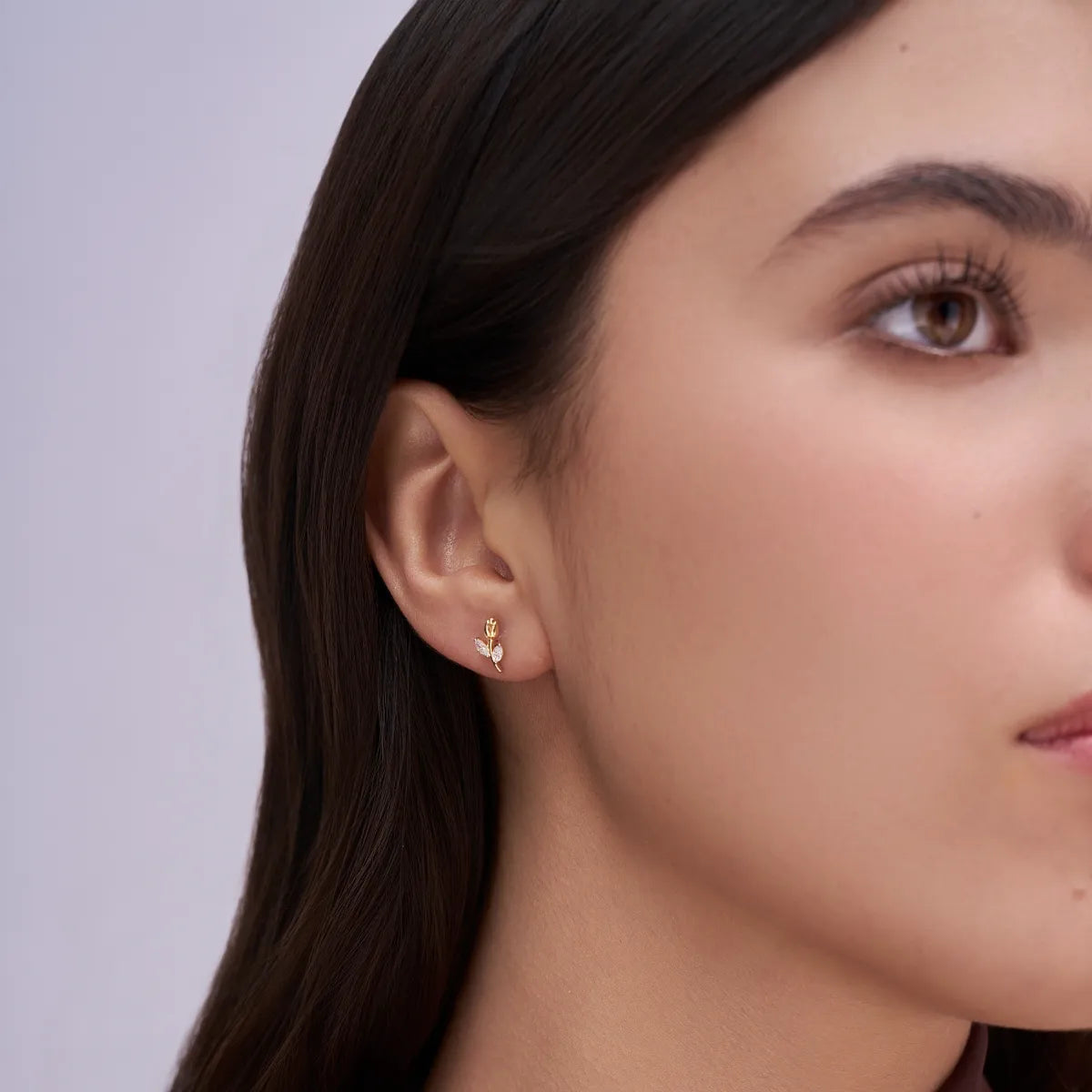 Rosebud Diamond Studs