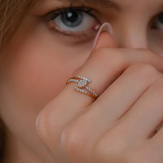 Round 14K Rose Gold Lab grown Diamond Ring