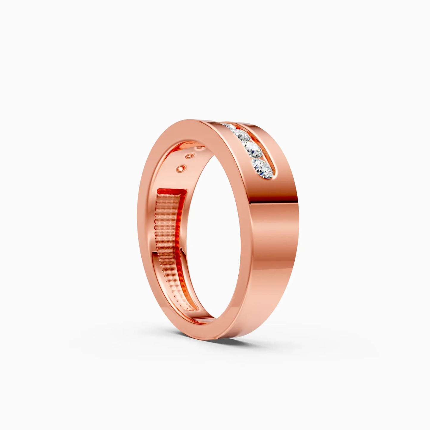 Round Channel Settings Lab Diamond Band